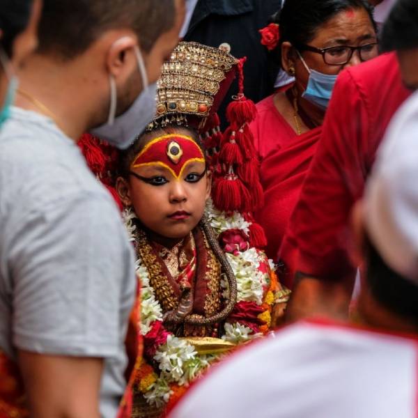 Interaction with the living goddess Kumari (if possible)